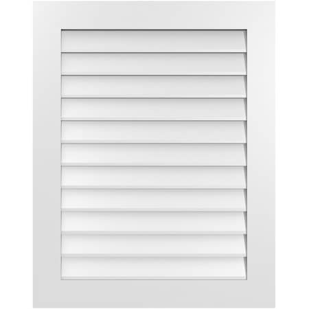 Ekena Millwork Vertical Surface Mount PVC Gable Vent: Non-Functional, w/3-1/2"W x 1"H, Standard Frame, 30"W x 38"H GVPVE30X3801SN